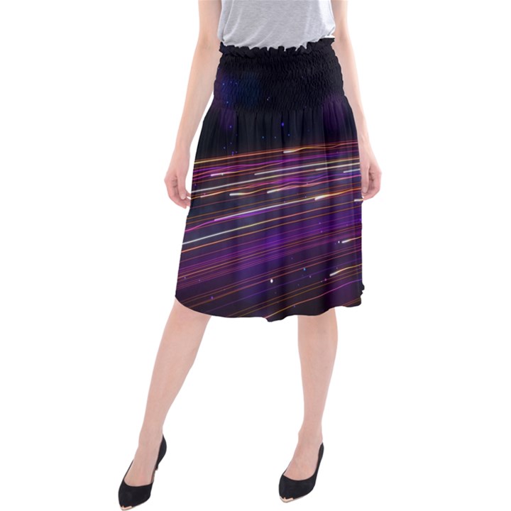 Abstract Cosmos Space Particle Midi Beach Skirt