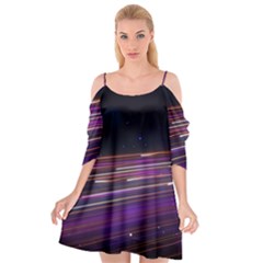 Abstract Cosmos Space Particle Cutout Spaghetti Strap Chiffon Dress by Wegoenart