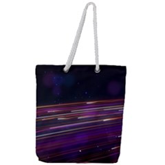 Abstract Cosmos Space Particle Full Print Rope Handle Tote (large) by Wegoenart