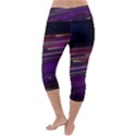 Abstract Cosmos Space Particle Lightweight Velour Capri Yoga Leggings View4