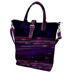 Abstract Cosmos Space Particle Buckle Top Tote Bag by Wegoenart