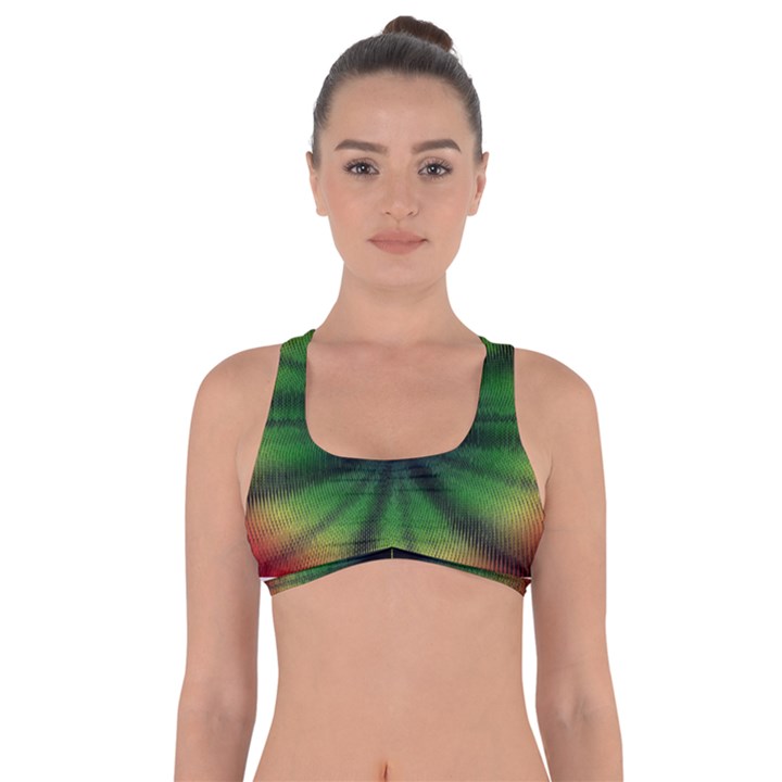 Sunflower Digital Flower Black Hole Got No Strings Sports Bra