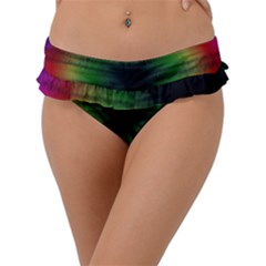 Sunflower Digital Flower Black Hole Frill Bikini Bottom by Wegoenart