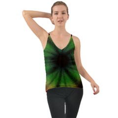 Sunflower Digital Flower Black Hole Chiffon Cami by Wegoenart