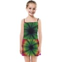 Sunflower Digital Flower Black Hole Kids Summer Sun Dress View1