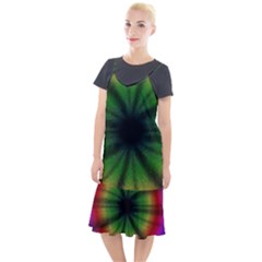 Sunflower Digital Flower Black Hole Camis Fishtail Dress by Wegoenart