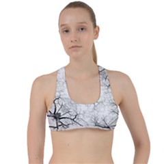 Tree Knots Bark Kaleidoscope Criss Cross Racerback Sports Bra by Wegoenart