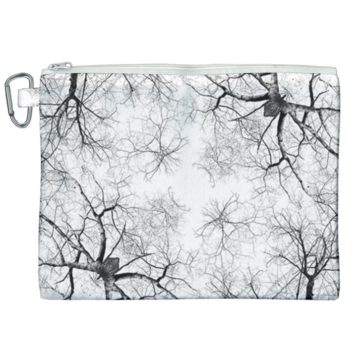 Tree Knots Bark Kaleidoscope Canvas Cosmetic Bag (XXL)