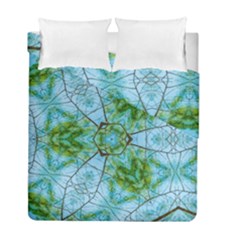 Forest Kaleidoscope Pattern Duvet Cover Double Side (full/ Double Size) by Wegoenart