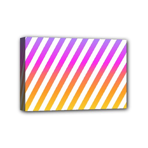 Abstract Lines Mockup Oblique Mini Canvas 6  X 4  (stretched) by Wegoenart