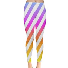 Abstract Lines Mockup Oblique Leggings  by Wegoenart