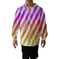 Abstract Lines Mockup Oblique Hooded Windbreaker (kids) by Wegoenart