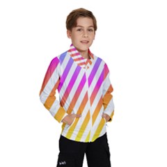 Abstract Lines Mockup Oblique Windbreaker (kids) by Wegoenart