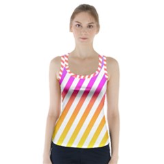 Abstract Lines Mockup Oblique Racer Back Sports Top by Wegoenart