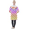 Abstract Lines Mockup Oblique Longline Hooded Cardigan View2