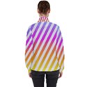 Abstract Lines Mockup Oblique High Neck Windbreaker (Women) View2