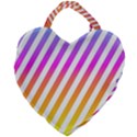 Abstract Lines Mockup Oblique Giant Heart Shaped Tote View2