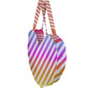 Abstract Lines Mockup Oblique Giant Heart Shaped Tote View3