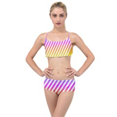 Abstract Lines Mockup Oblique Layered Top Bikini Set by Wegoenart