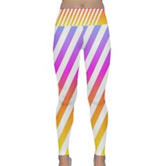 Abstract Lines Mockup Oblique Lightweight Velour Classic Yoga Leggings by Wegoenart