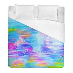 Background Drips Fluid Colorful Duvet Cover (full/ Double Size) by Wegoenart