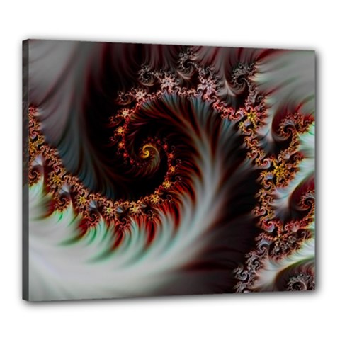 Digital Fractal Fractals Fantasy Canvas 24  X 20  (stretched) by Wegoenart