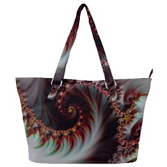 Digital Fractal Fractals Fantasy Full Print Shoulder Bag by Wegoenart