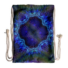 Kaleidoscope Art Pattern Ornament Drawstring Bag (large) by Wegoenart