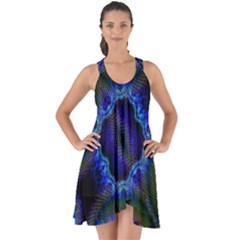 Kaleidoscope Art Pattern Ornament Show Some Back Chiffon Dress