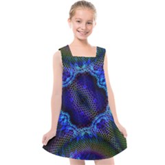 Kaleidoscope Art Pattern Ornament Kids  Cross Back Dress