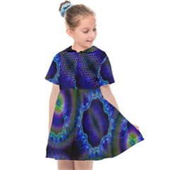 Kaleidoscope Art Pattern Ornament Kids  Sailor Dress