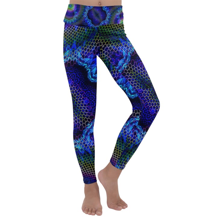 Kaleidoscope Art Pattern Ornament Kids  Lightweight Velour Classic Yoga Leggings