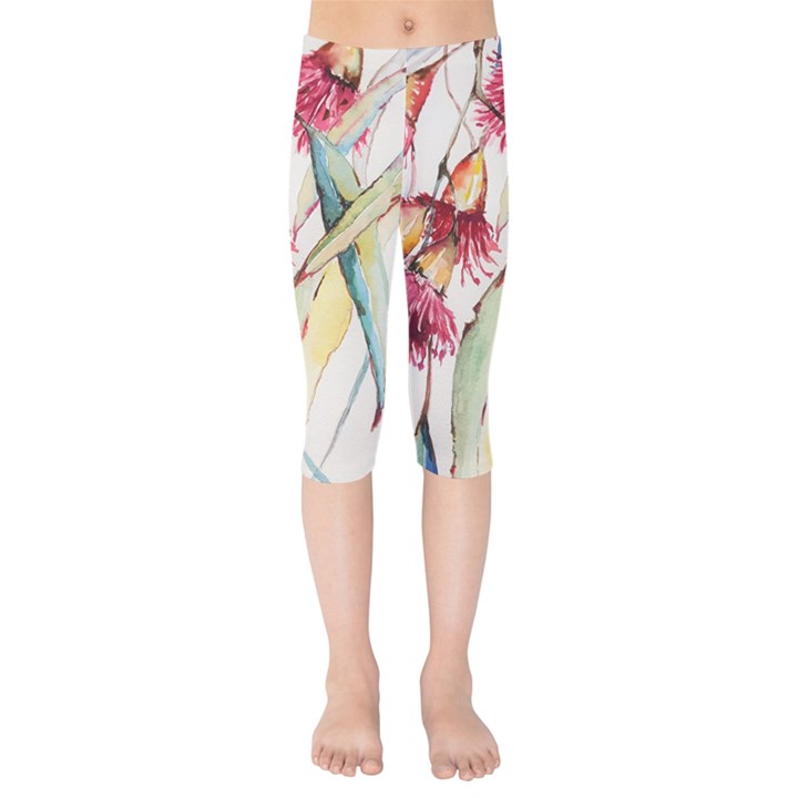 Plant Nature Flowers Foliage Kids  Capri Leggings 