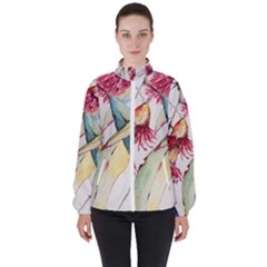 Plant Nature Flowers Foliage High Neck Windbreaker (women) by Wegoenart