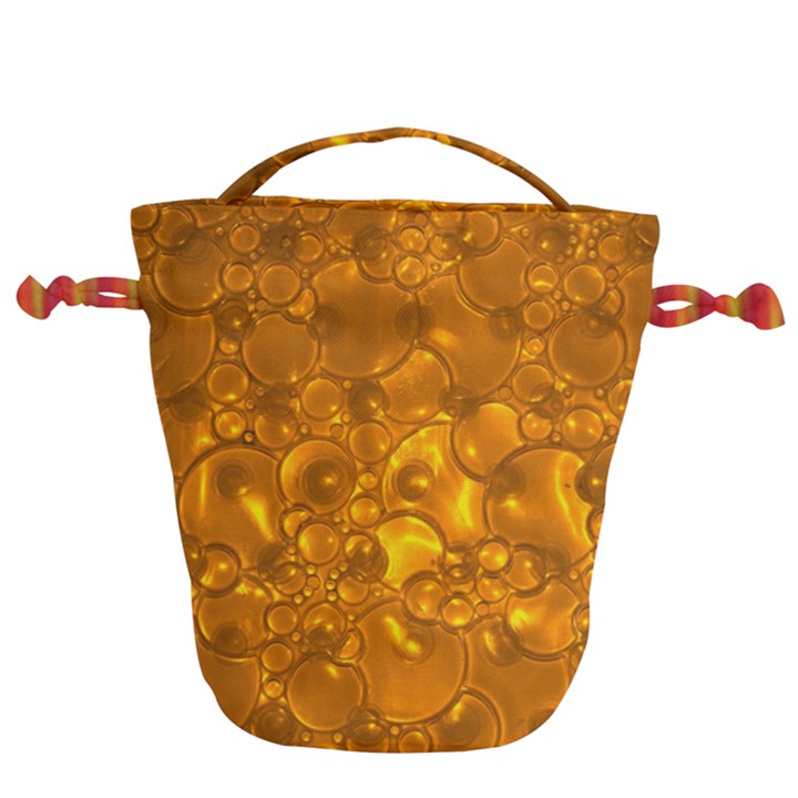 Bubbles Circles Template Texture Drawstring Bucket Bag