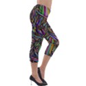 Abstract Background Lightweight Velour Capri Leggings  View4