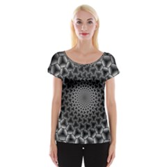 Pattern Abstract Graphic District Cap Sleeve Top by Wegoenart