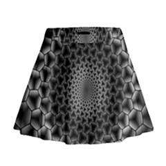 Pattern Abstract Graphic District Mini Flare Skirt by Wegoenart