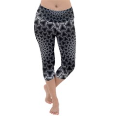 Pattern Abstract Graphic District Lightweight Velour Capri Yoga Leggings