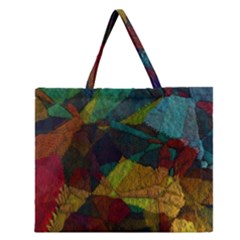 Background Color Template Abstract Zipper Large Tote Bag by Wegoenart