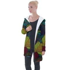 Background Color Template Abstract Longline Hooded Cardigan by Wegoenart