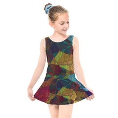 Background Color Template Abstract Kids  Skater Dress Swimsuit by Wegoenart