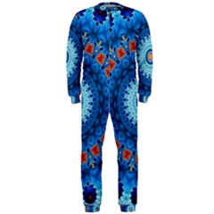 Rose Kaleidoscope Art Pattern Onepiece Jumpsuit (men)  by Wegoenart