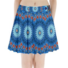 Rose Kaleidoscope Art Pattern Pleated Mini Skirt by Wegoenart