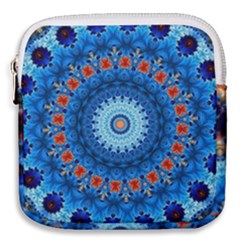 Rose Kaleidoscope Art Pattern Mini Square Pouch