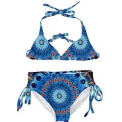 Rose Kaleidoscope Art Pattern Kids  Classic Bikini Set