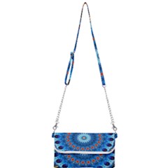 Rose Kaleidoscope Art Pattern Mini Crossbody Handbag