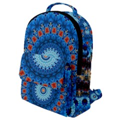 Rose Kaleidoscope Art Pattern Flap Pocket Backpack (small)