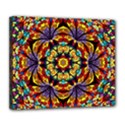 Flowers Kaleidoscope Art Pattern Deluxe Canvas 24  x 20  (Stretched) View1