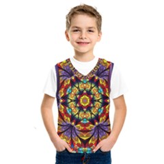 Flowers Kaleidoscope Art Pattern Kids  Sportswear by Wegoenart